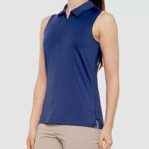 🍁 Tommy Bahama Golf Sleeveless Top Polo, Size M, Navy